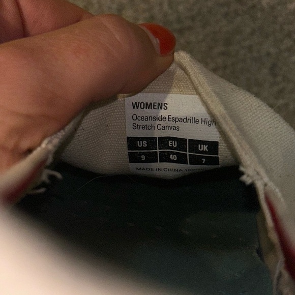 SeaVees women's Oceanside high espadrilles boho preppy resort vacation nautical - Picture 2 of 7